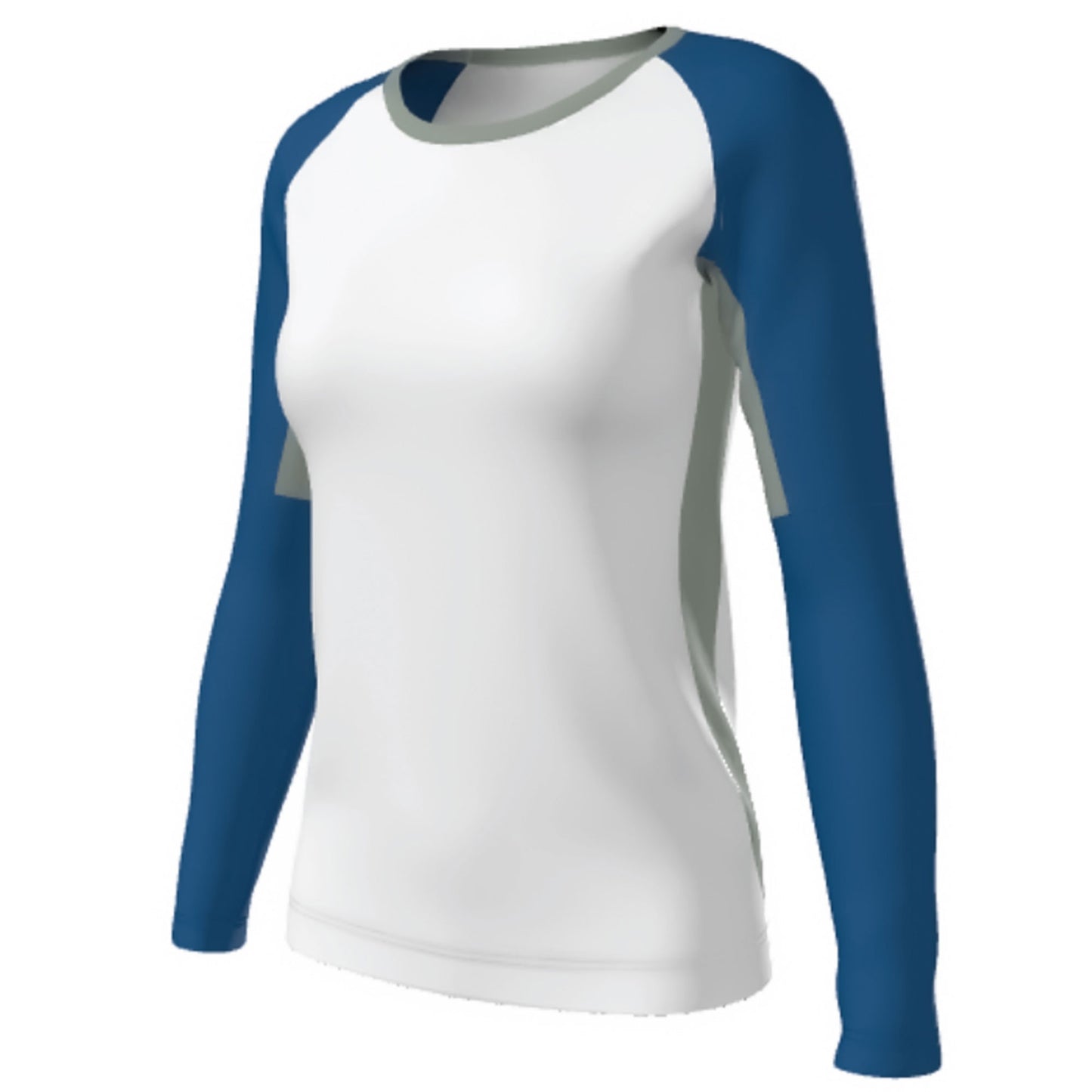 Juice Crew Neck Raglan Long Sleeve Fitted Volleyball Jersey - Sublimated