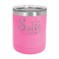 Custom Logo'd - 10 oz. Polar Camel Vacuum Insulated Tumbler w/Clear Lid Pink
