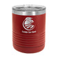 Custom Logo'd - 10 oz. Polar Camel Vacuum Insulated Tumbler w/Clear Lid Maroon