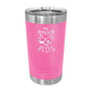 Custom Logo'd - 16 oz. Polar Camel Pint w/Silder Lid Pink