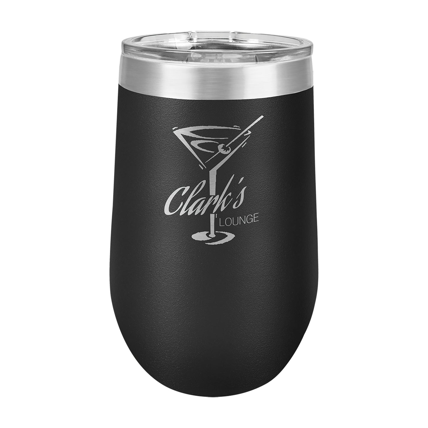 Polar Camel 16 oz. Vacuum Insulated Stemless Wine Tumbler with Lid Black