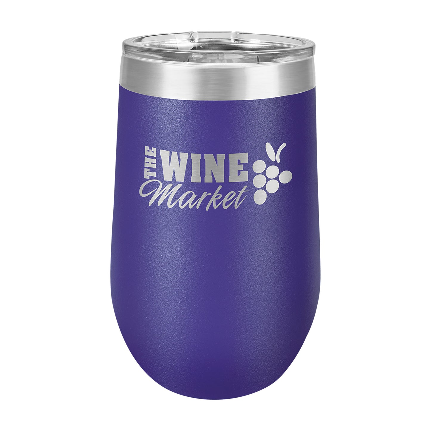 Polar Camel 16 oz. Vacuum Insulated Stemless Wine Tumbler with Lid Purple