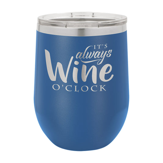 Polar Camel 12 oz. Vacuum Insulated Stemless Wine Tumbler with Lid Royal Blue