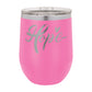 Polar Camel 12 oz. Vacuum Insulated Stemless Wine Tumbler with Lid Pink