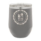 Polar Camel 12 oz. Vacuum Insulated Stemless Wine Tumbler with Lid Dark grey