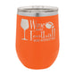 Polar Camel 12 oz. Vacuum Insulated Stemless Wine Tumbler with Lid Orange