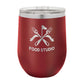 Polar Camel 12 oz. Vacuum Insulated Stemless Wine Tumbler with Lid Maroon