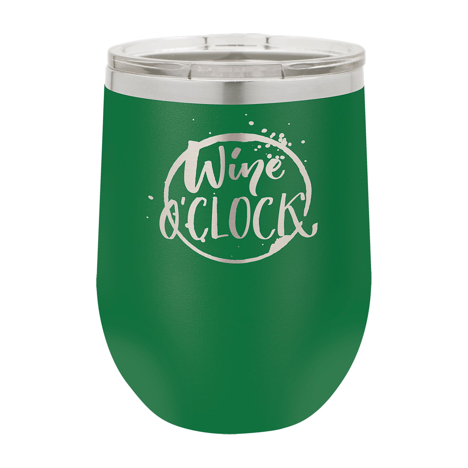 Polar Camel 12 oz. Vacuum Insulated Stemless Wine Tumbler with Lid Green
