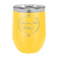 Polar Camel 12 oz. Vacuum Insulated Stemless Wine Tumbler with Lid Yellow