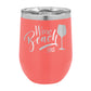 Polar Camel 12 oz. Vacuum Insulated Stemless Wine Tumbler with Lid Coral